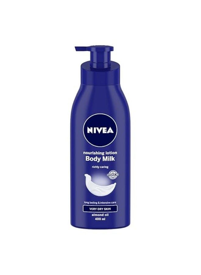NIVEA Nourishing Lotion Body Milk for Very Dry Skin, 400ml - Image 1